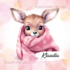 Kérd a neveddel - Pink Cuki őzike mintás párna