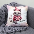 Kérd a neveddel - Cuki pink mosómaci mintás párna