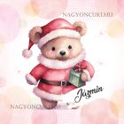 Kérd a neveddel - Cuki pink macika mintás párna