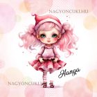 Kérd a neveddel - Pink cuki krampusz lány mintás párna