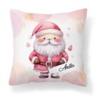 Kérd a neveddel - Édes pink télapó mintás párna