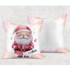 Kérd a neveddel - Édes pink télapó mintás párna