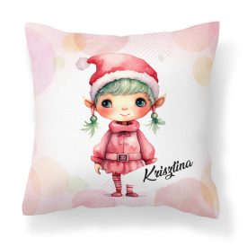   Kérd a neveddel - Tündéri zöld hajú krampusz mintás párna