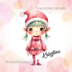 Kérd a neveddel - Tündéri zöld hajú krampusz mintás párna