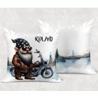 Névvel kérhető - Rád várok - Motoros manó mintás párna