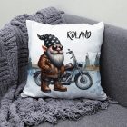 Névvel kérhető - Rád várok - Motoros manó mintás párna