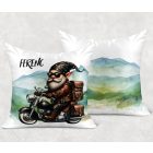 Névvel kérhető - Úton - Motoros manó mintás párna