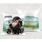 Névvel kérhető - Széles utat - Motoros manó mintás párna