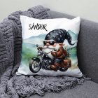 Névvel kérhető - Nem vén - Motoros manó mintás párna