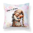 Névvel kérhető - Cuki Anya manó & Kicsi Fia mintás párna
