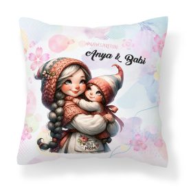   Névvel kérhető - Cuki Anya manó és Lánykája mintás párna