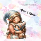 Névvel kérhető - Cuki Anya manó & Kisfia mintás párna