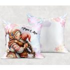Névvel kérhető - Cuki Anya manó és manócskája mintás párna