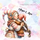 Névvel kérhető - Cuki Anya manó és manócskája mintás párna