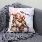 Névvel kérhető - Cuki Anya manó és manócskája mintás párna