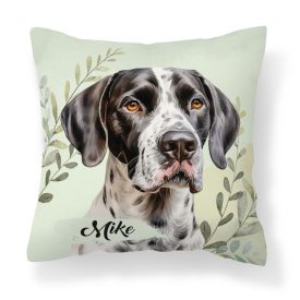   Névvel kérhető - Fekete-fehér angol pointer portré mintás párna