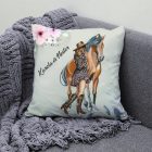 Kérd a neveddel - Szépséges lovas mintás párna