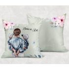 Kérd a neveddel - Anya és Kicsi Fiai mintás párna