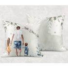 Kérd a neveddel - Apa és a gyerekek mintás párna