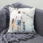 Kérd a neveddel - Apa és a gyerekek mintás párna