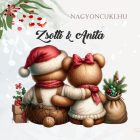 Névvel kérhető - Karácsonyi Teddy maci - együtt (kantáros) mintás párna