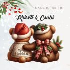 Névvel kérhető - Karácsonyi Teddy maci - együtt (kockás masni) mintás párna