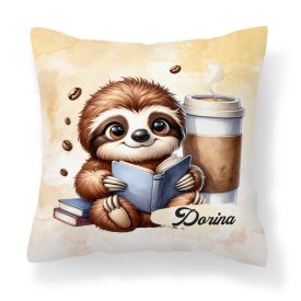   Kérd a neveddel - Kis kávés lajhár és a könyv mintás párna