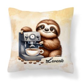 Névvel kérhető - Barista Kávés lajhár mintás párna