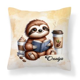   Névvel kérhető - Kávés lajhár és egy jó regény mintás párna