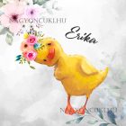 Névvel kérhető - Cuki kíváncsi kiskacsa mintás párna