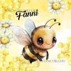 Névvel kérhető - Repülő cuki méhecske mintás párna
