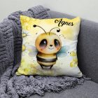 Névvel kérhető - Aranyos méhecske mintás párna