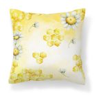 Névvel kérhető - Mosolygós méhecske mintás párna