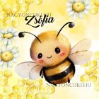 Névvel kérhető - Kedves kis méhecske mintás párna