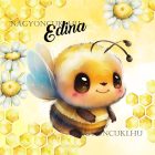 Névvel kérhető - Nagy méhecske mintás párna