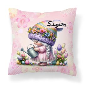   Névvel kérhető - Locsoló Húsvéti manólány mintás párna