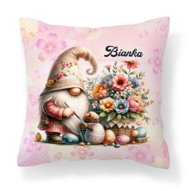   Névvel kérhető - Tojás festő Húsvéti manó mintás párna