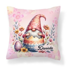Névvel kérhető - Virágos Húsvéti manó mintás párna