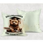 Névvel kérhető Maci mintás párna - 2025 évi Ballagásra