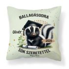 Névvel kérhető Borz mintás párna - 2026 évi Ballagásra