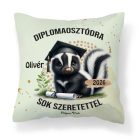 Névvel kérhető Borz mintás párna - 2026 évi Ballagásra