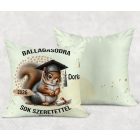 Névvel kérhető Mókus mintás párna - 2026 évi Ballagásra