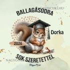 Névvel kérhető Mókus mintás párna - 2026 évi Ballagásra