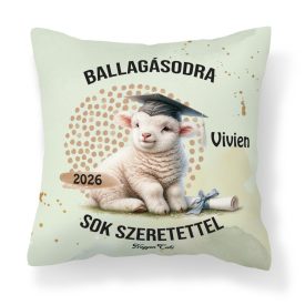   Névvel kérhető Bárány mintás párna - 2026 évi Ballagásra