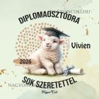 Névvel kérhető Bárány mintás párna - 2026 évi Ballagásra