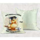 Névvel kérhető Kacsa mintás párna - 2026 évi Ballagásra