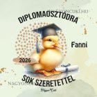 Névvel kérhető Kacsa mintás párna - 2026 évi Ballagásra