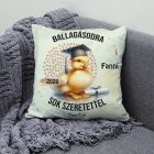 Névvel kérhető Kacsa mintás párna - 2026 évi Ballagásra