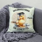 Névvel kérhető Kacsa mintás párna - 2026 évi Ballagásra