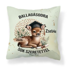   Névvel kérhető Szarvas mintás párna - 2026 évi Ballagásra